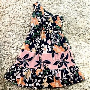 Loft NWT Sz. SP Floral One-Shoulder Woven Dress